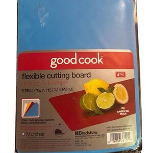 Good Cook Flexible Cutting Board 4-Pack - Blue